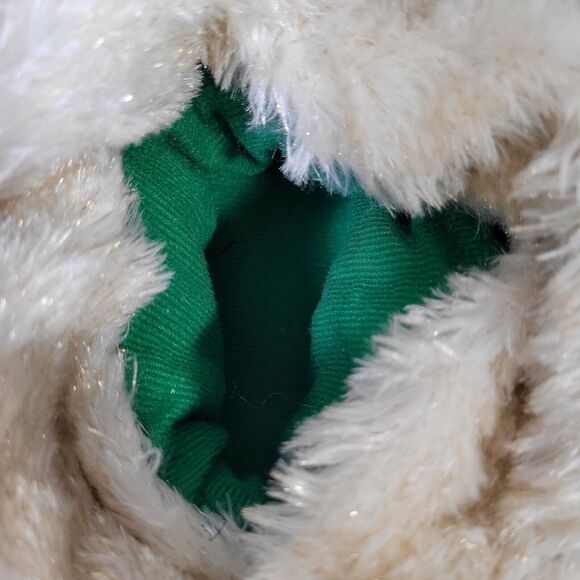 Dan Dee ELF Slippers Fuzzy Gold Silver 2018 Christmas Sequin Men Women L/XL 9-11 - Picture 8 of 14